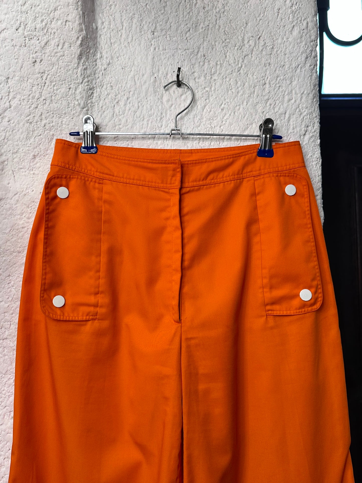 70-80s Courrèges orange sailor pants