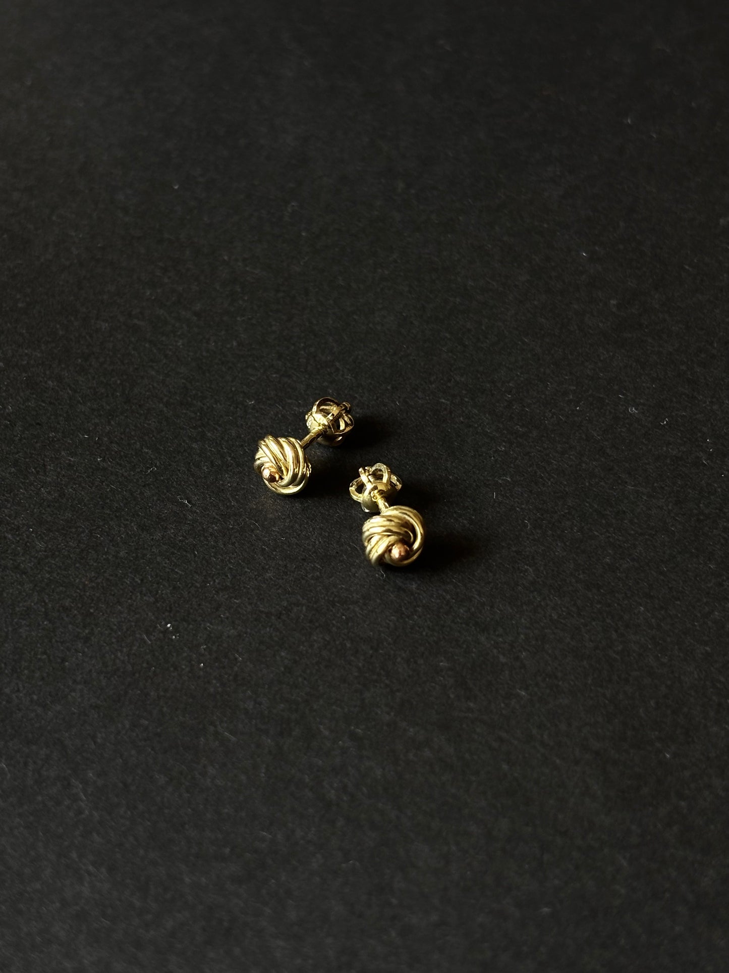40-50s Czechoslovakia knot earrings Au585