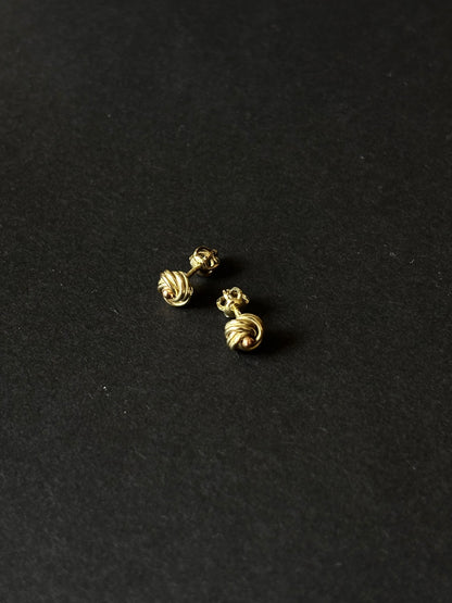 40-50s Czechoslovakia knot earrings Au585