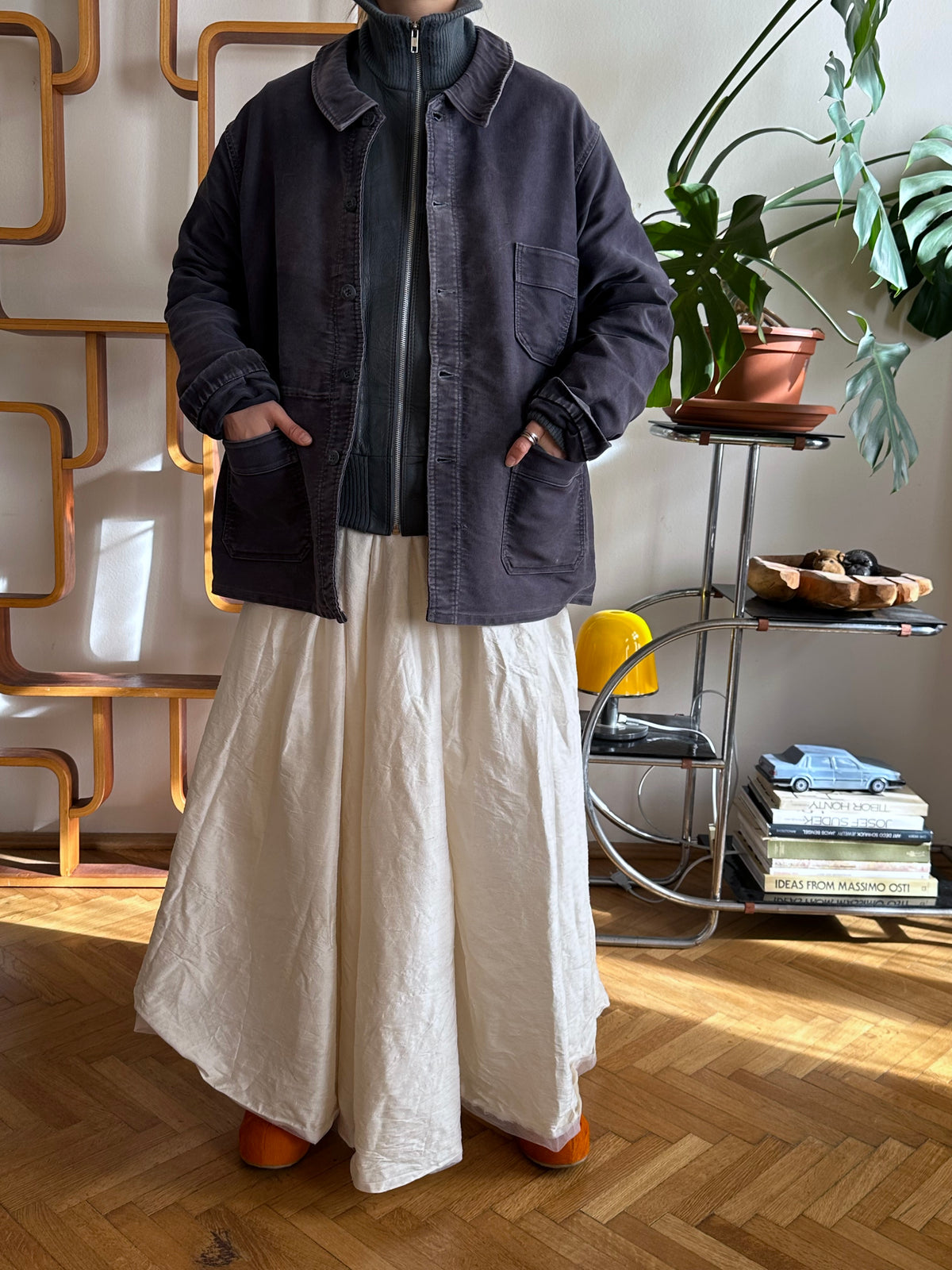 1960s Le Mont St Michel Black moleskin jacket