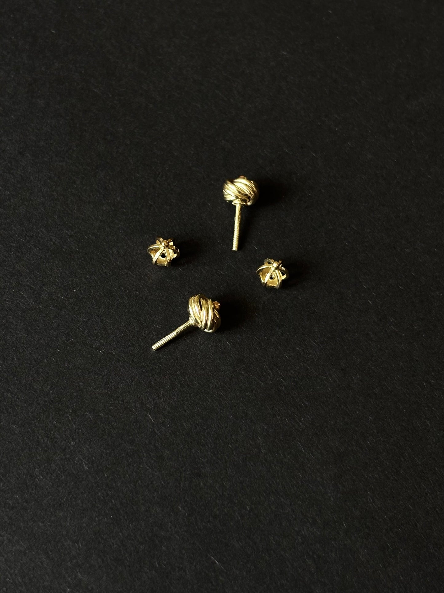 40-50s Czechoslovakia knot earrings Au585