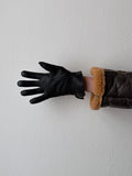 black leather glove women 1/2 7