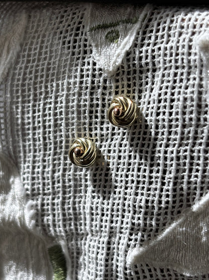 40-50s Czechoslovakia knot earrings Au585