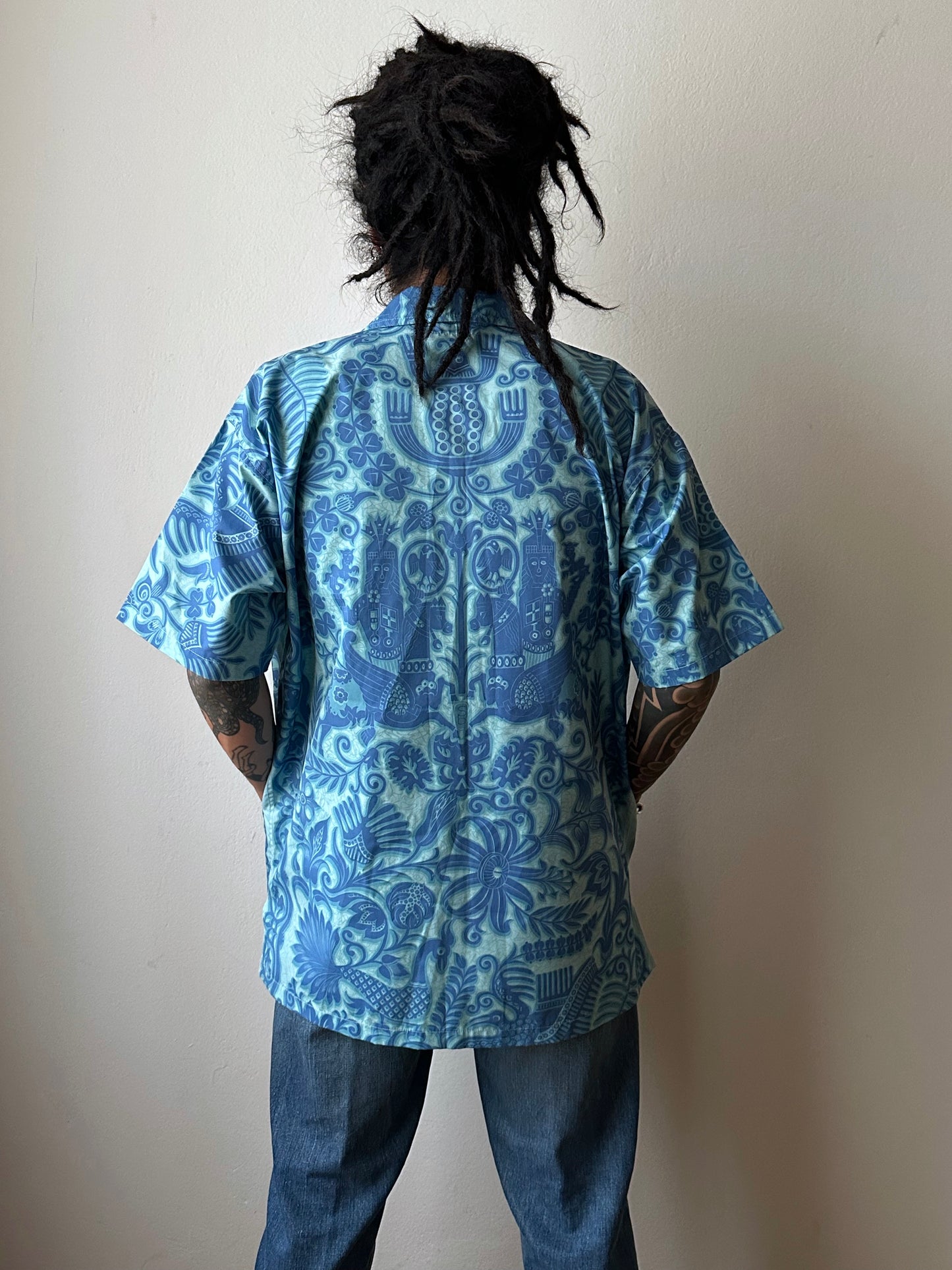 1970s Zip-Up Hawaiian Shirt