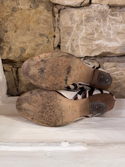 haircalf zebra fur boots