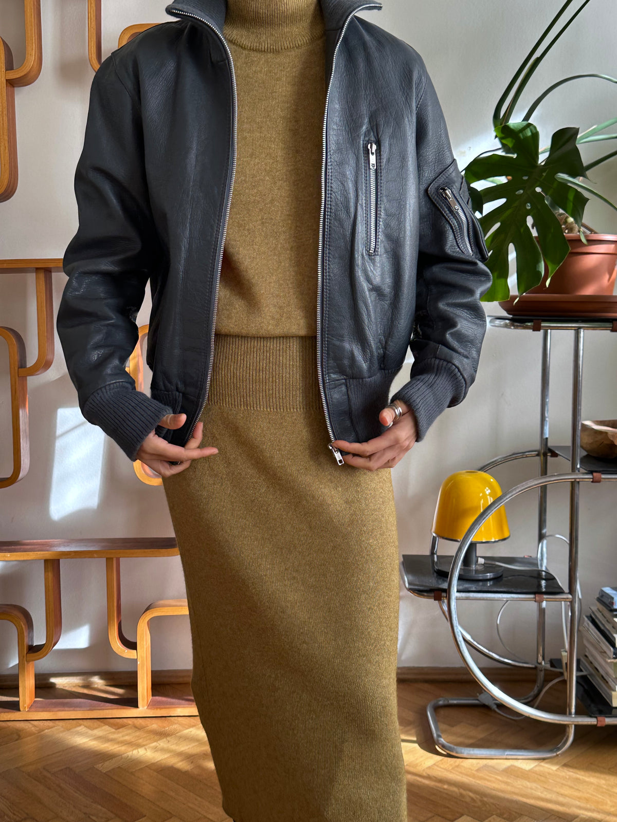 1990s German Air Force Leather Flight Jacket
