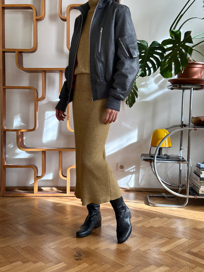 1980s JIL SANDER+ knit long dress