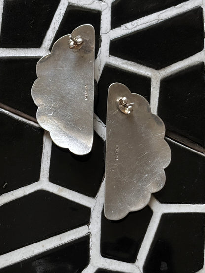 1970s shell earrings Ag925