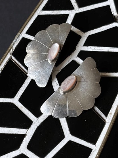 1970s shell earrings Ag925