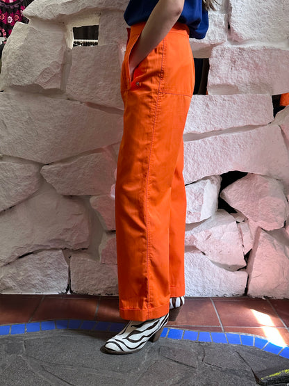 70-80s Courrèges orange sailor pants