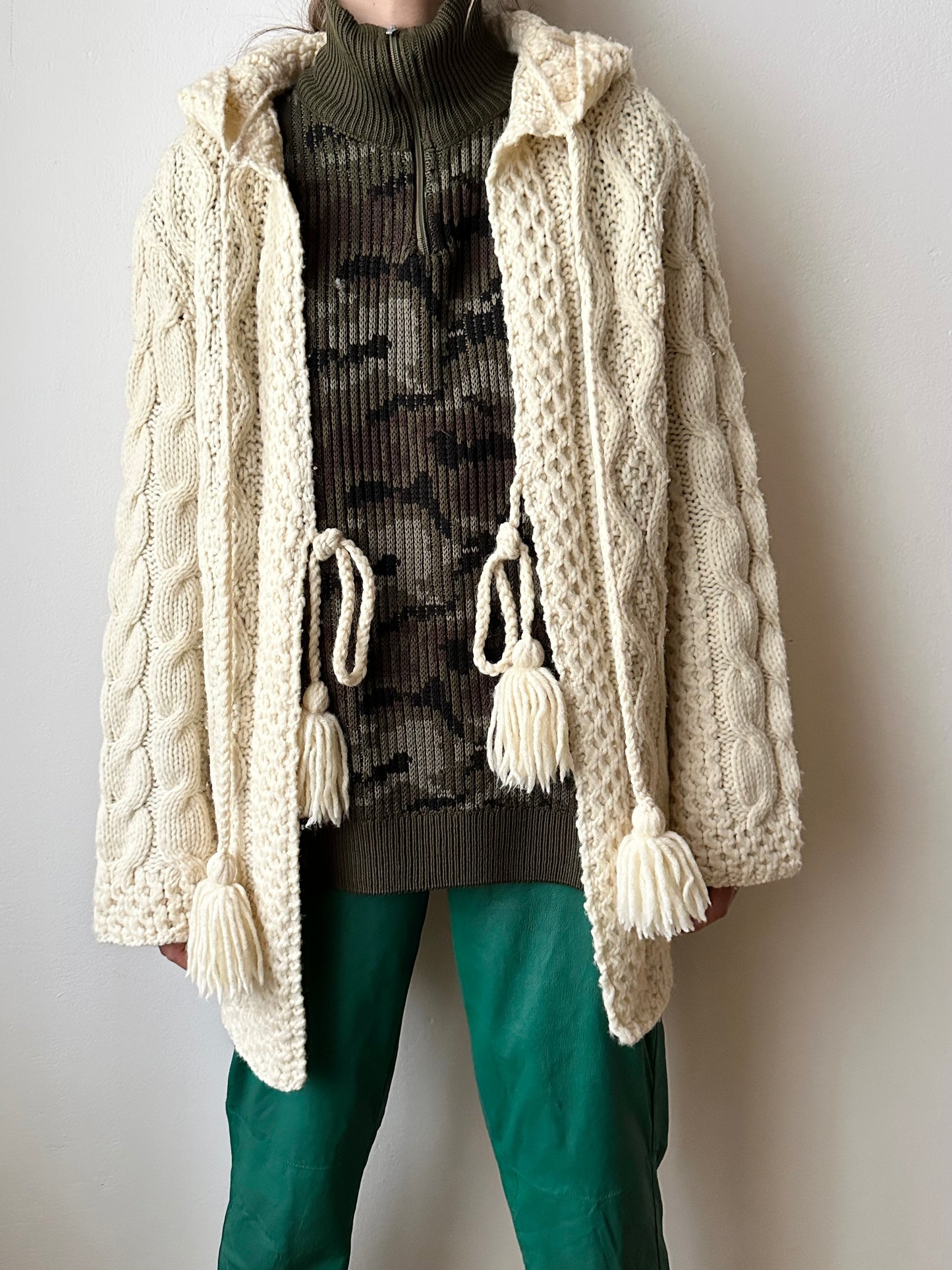 Handmade wool hooded jacket