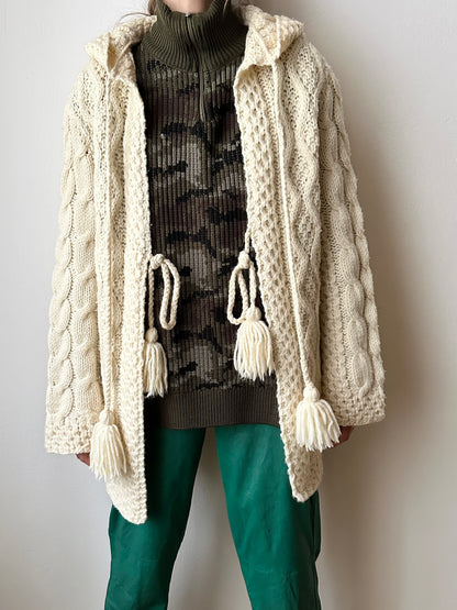 Handmade wool hooded jacket