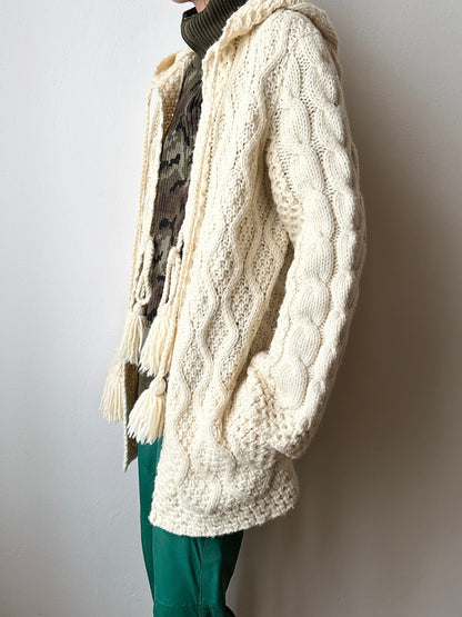 Handmade wool hooded jacket