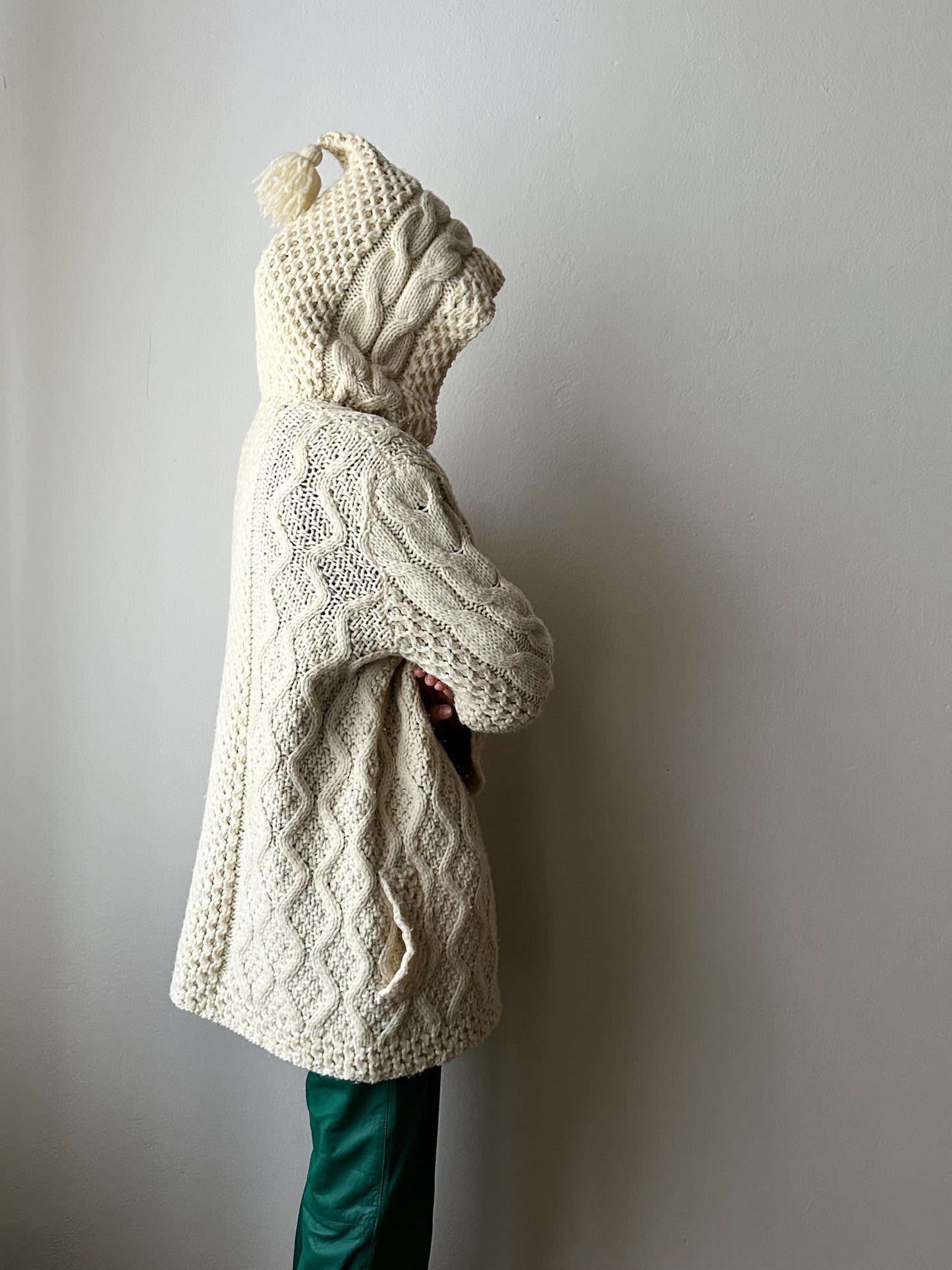 Handmade wool hooded jacket