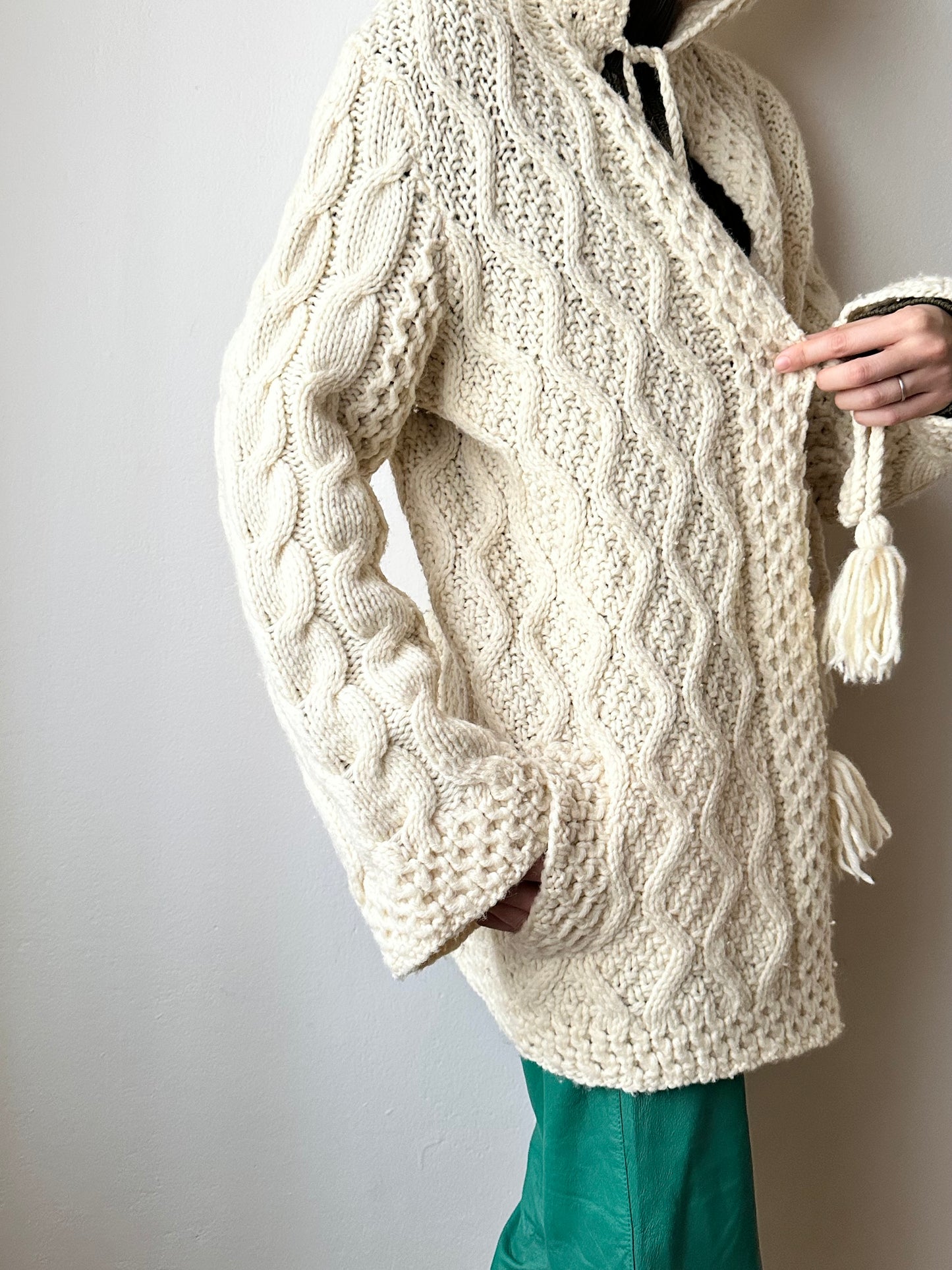 Handmade wool hooded jacket