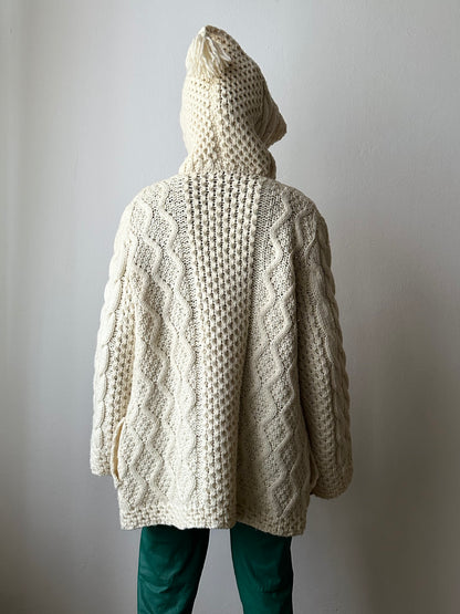 Handmade wool hooded jacket
