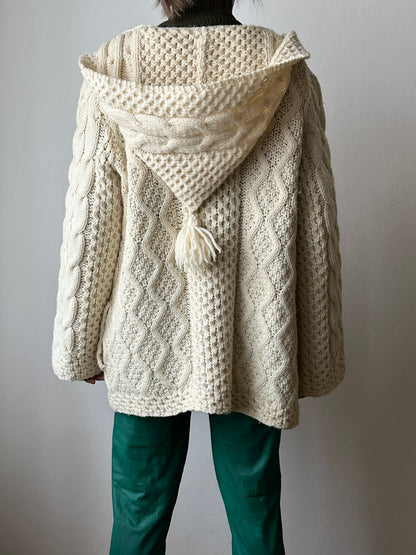 Handmade wool hooded jacket