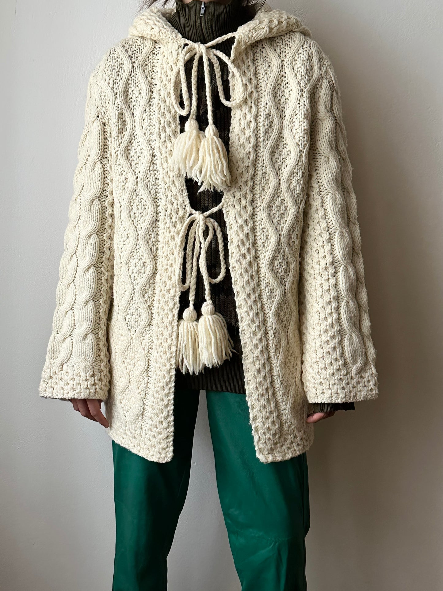 Handmade wool hooded jacket