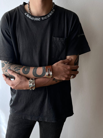 Marc Deloche Paris vintage sterling silver 925 punched eyelet grommet bangle bracelet cuff armband France French シルバーバングル ヴィンテージシルバーバングル シルバージュエリー ヴィンテージシルバージュエリー Prague antique shop 古着屋 アンティークショップ TOTO chrome hearts