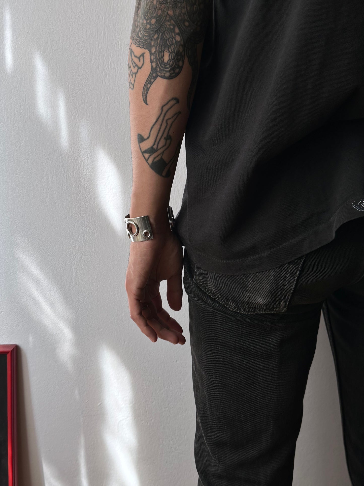 Marc Deloche silver punched bungle