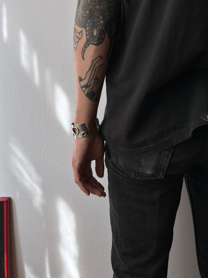 Marc Deloche silver punched bungle