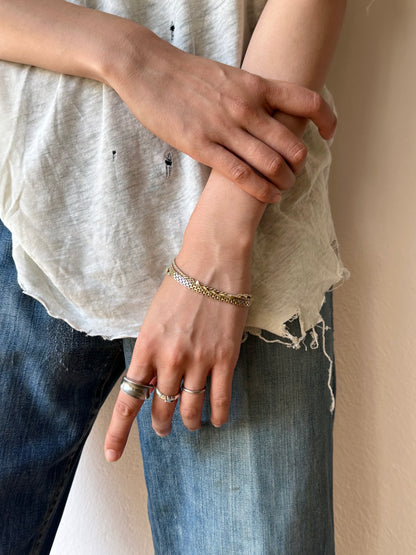 Italy gold plated silver 925 bracelet - rope