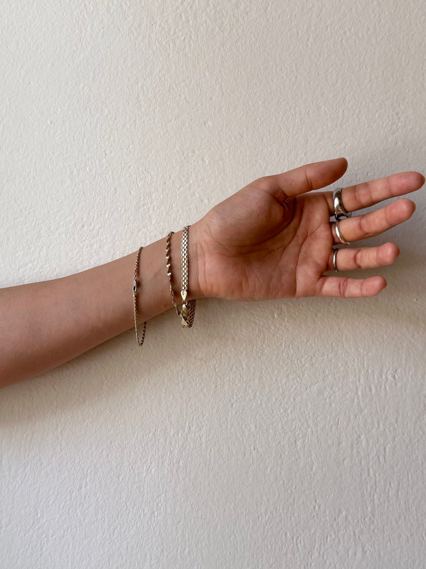 Italy gold plated silver 925 bracelet - rope