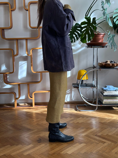 1960s Le Mont St Michel Black moleskin jacket