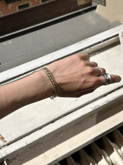 Italy gold plated silver 925 bracelet - bismarck