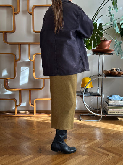 1960s Le Mont St Michel Black moleskin jacket