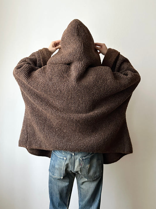 Knit hoodie made in France