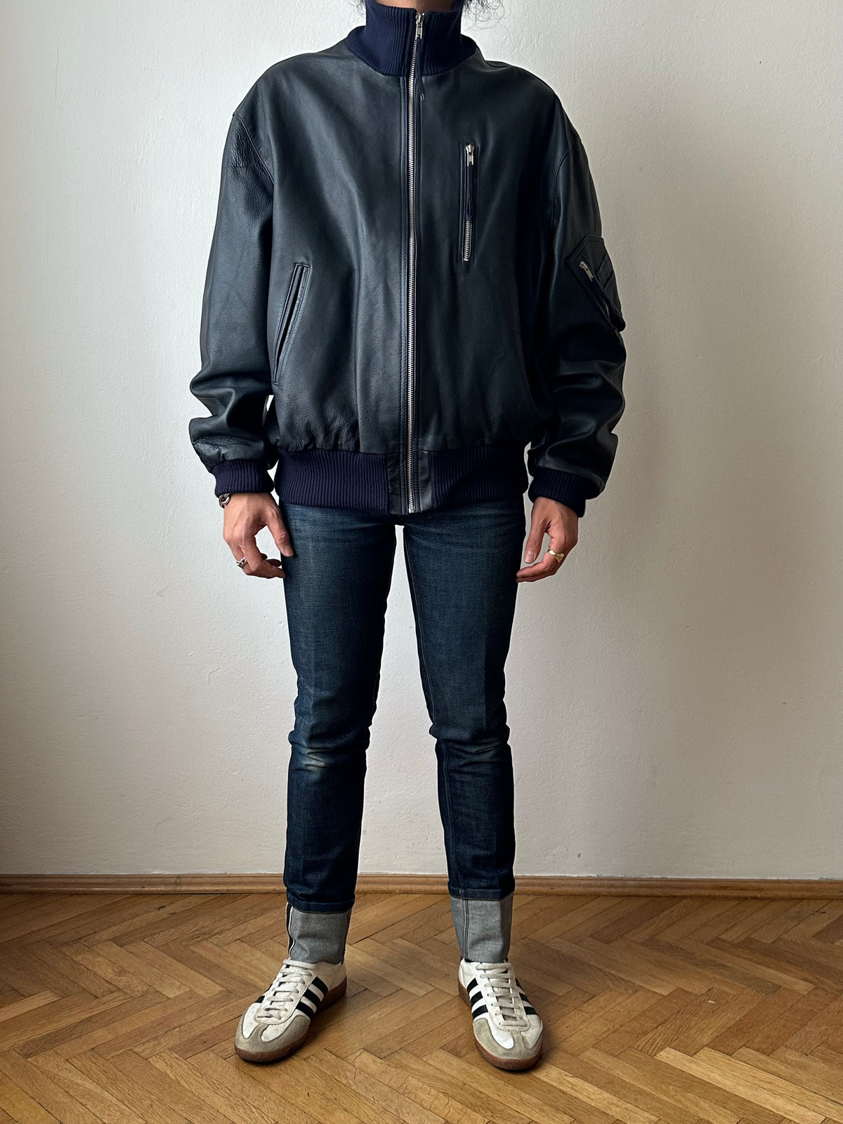 2000s~ German Air Force Leather Flight Jacket