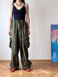 プラハ 古着屋 古着 ヴィンテージ vintage UFO M-51 parachute pants trouser khaki olive green military cargo ミリタリー カーゴパンツ オリーブ カーキ 90s