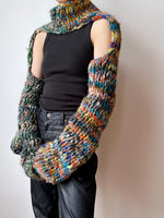 hand knit collar with warm arms