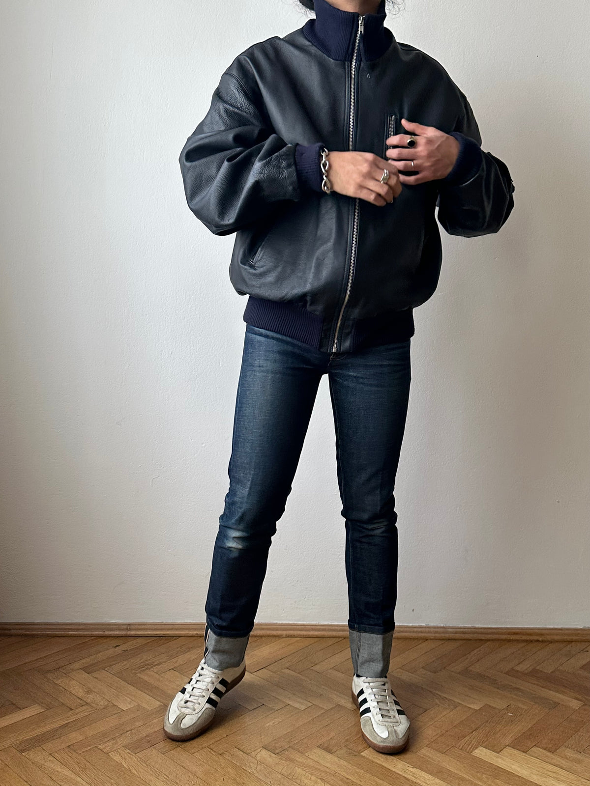 2000s~ German Air Force Leather Flight Jacket