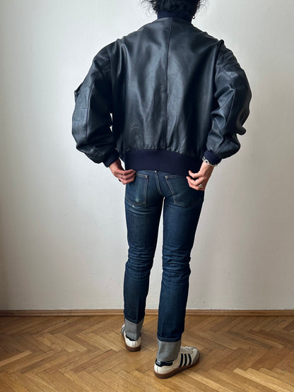 2000s~ German Air Force Leather Flight Jacket