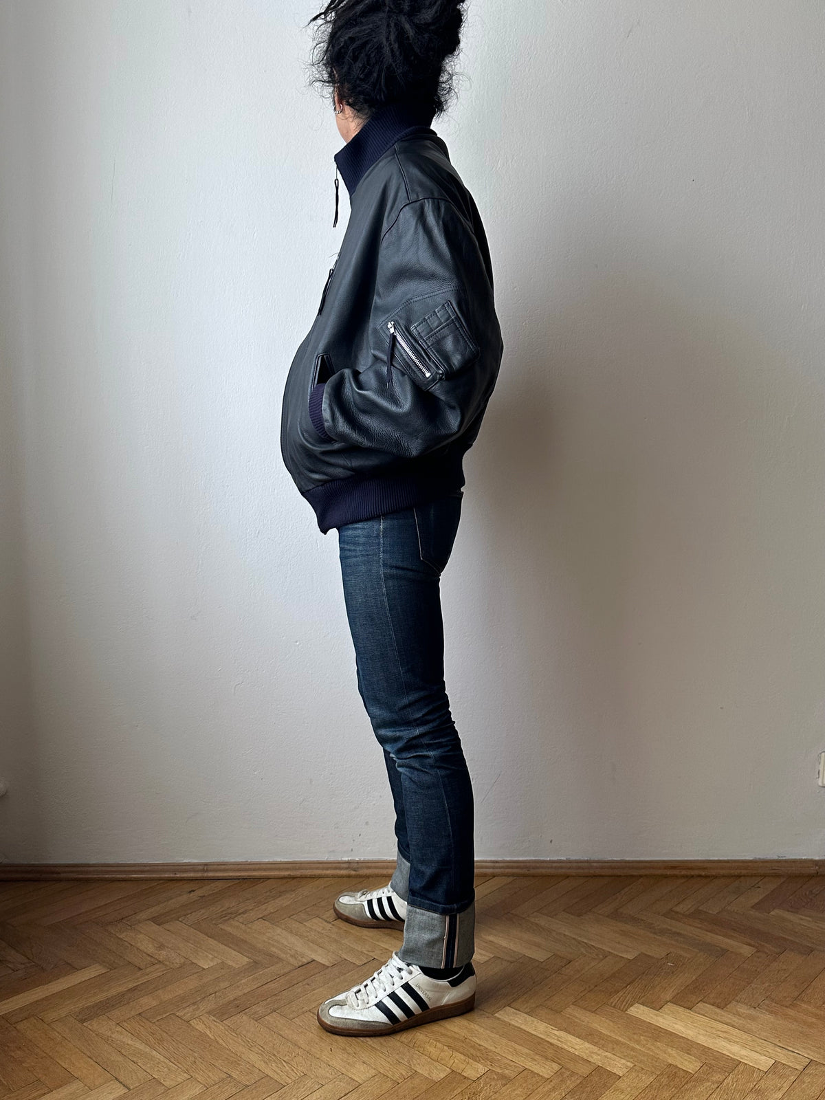 2000s~ German Air Force Leather Flight Jacket