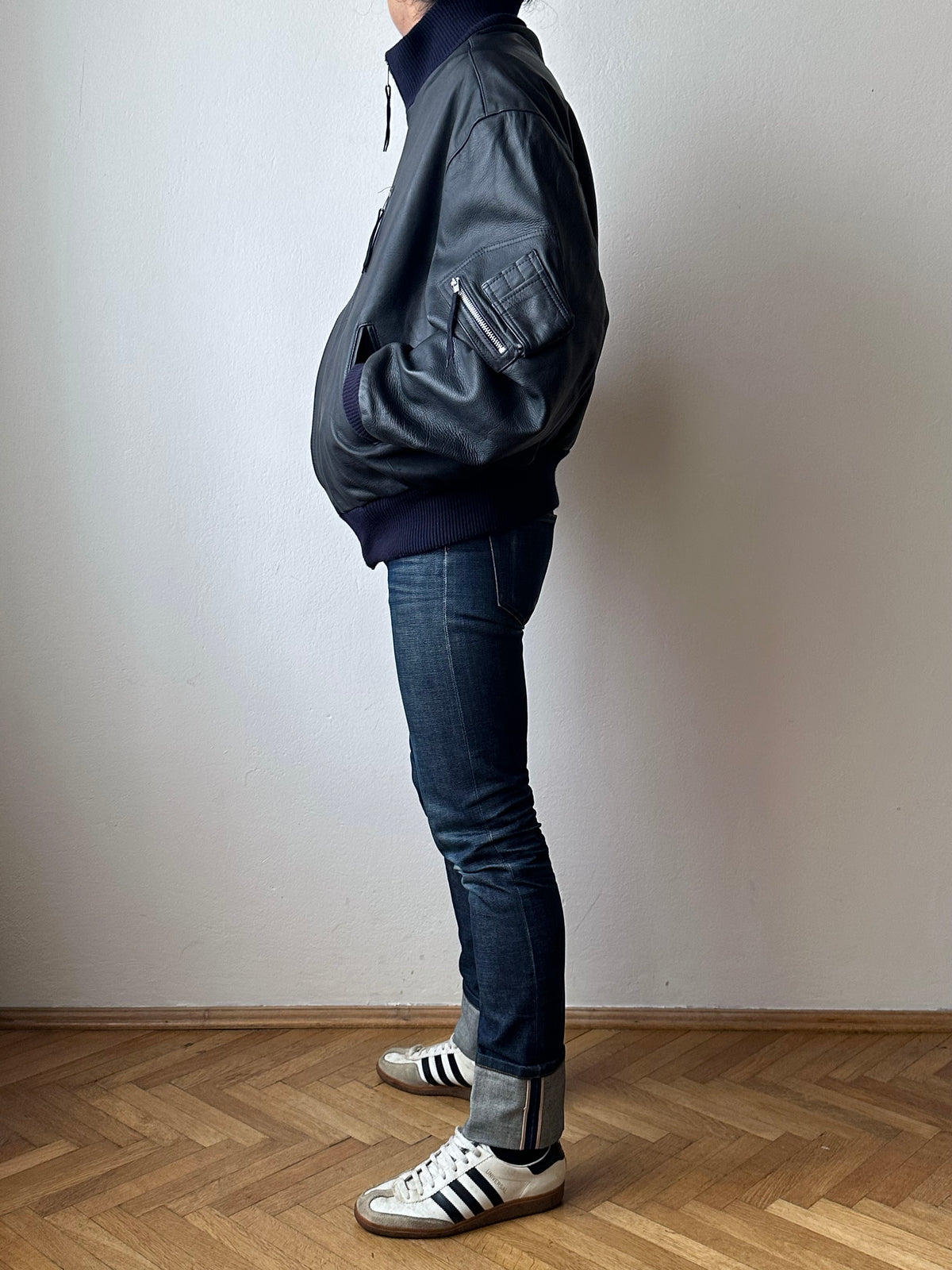 2000s~ German Air Force Leather Flight Jacket