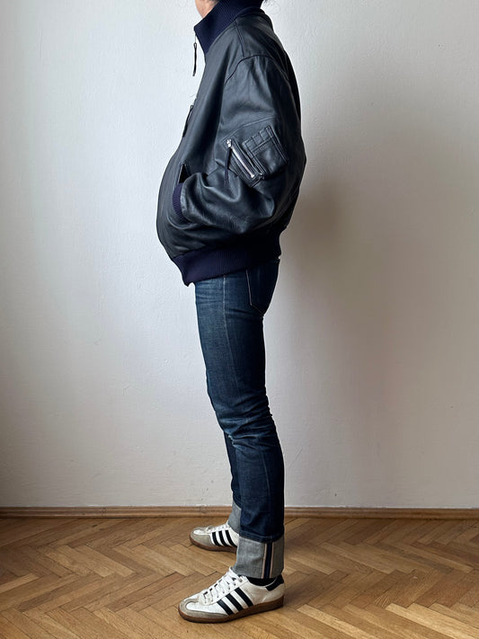 2000s~ German Air Force Leather Flight Jacket