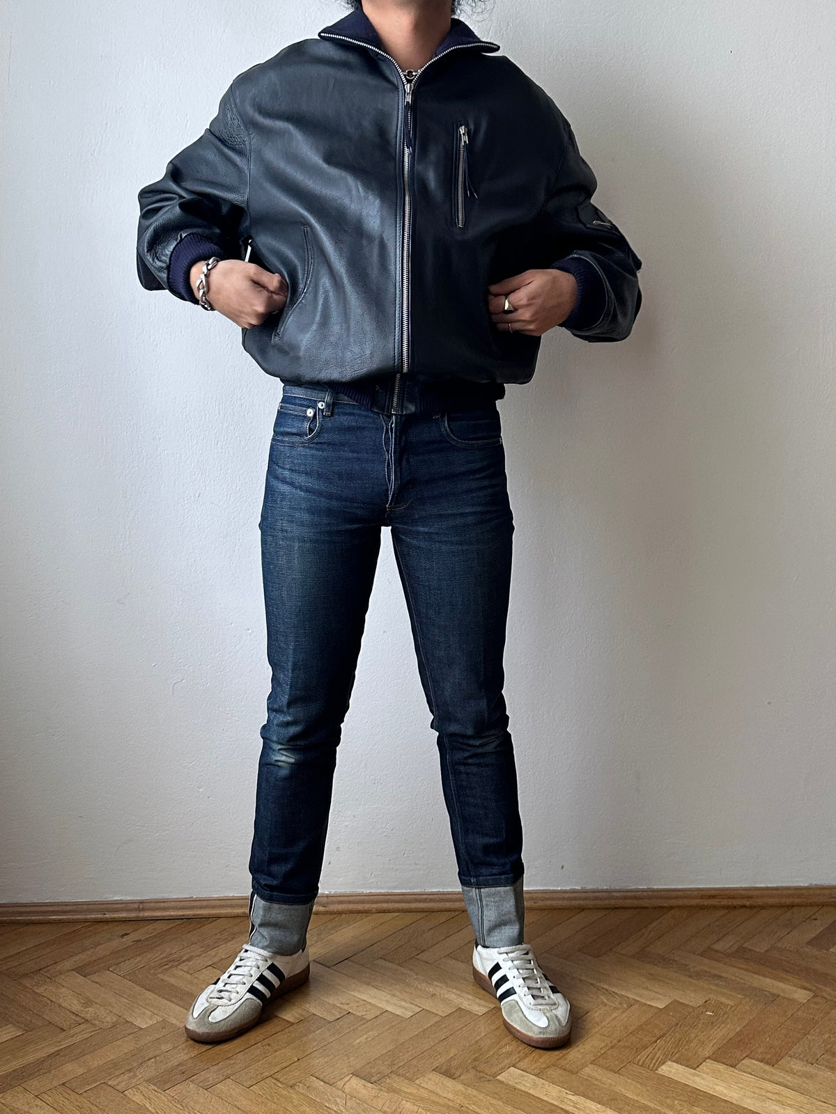 2000s~ German Air Force Leather Flight Jacket