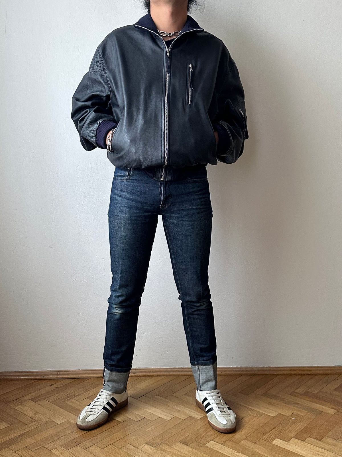 2000s~ German Air Force Leather Flight Jacket