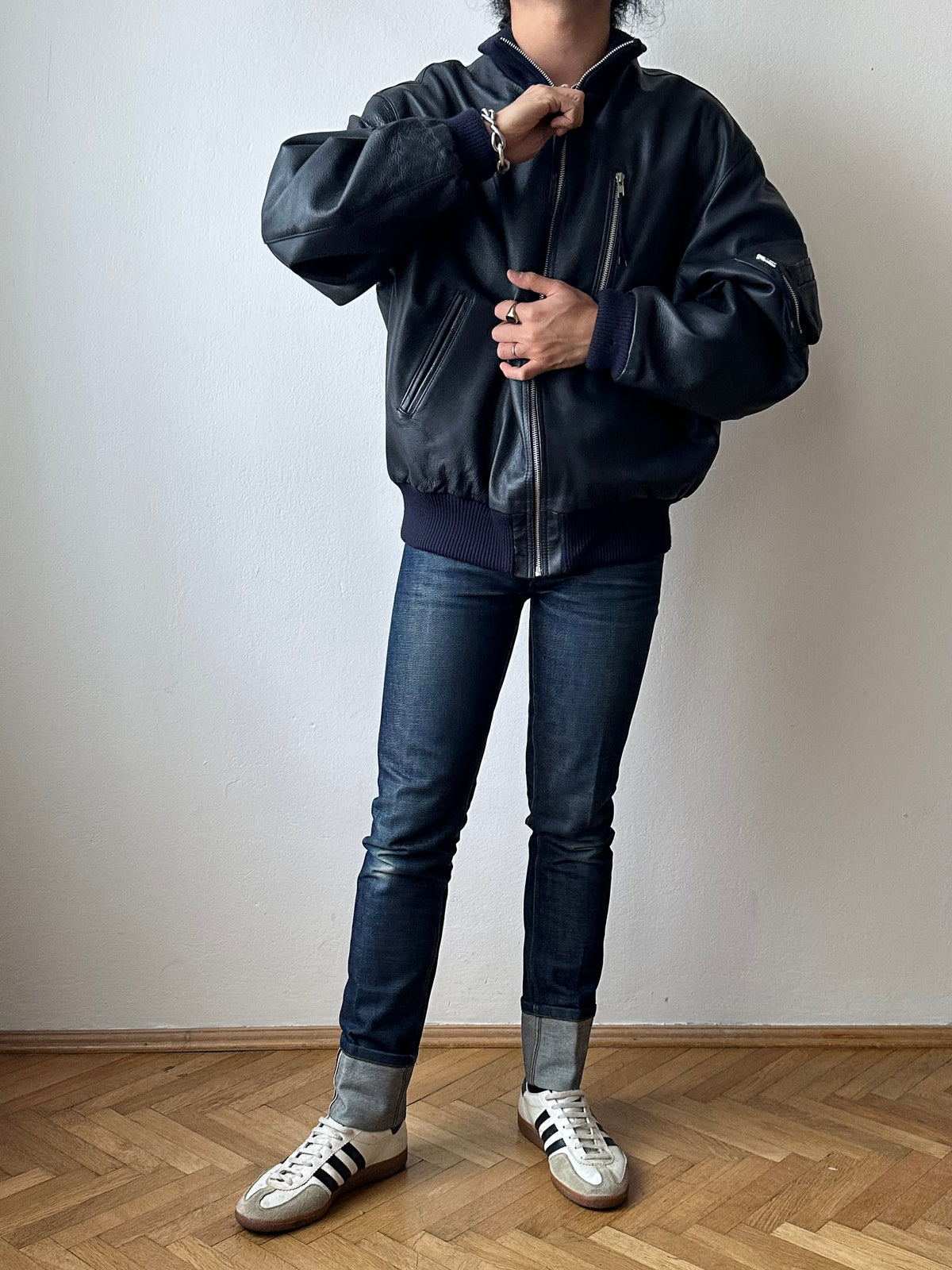 2000s~ German Air Force Leather Flight Jacket