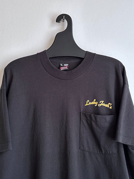 90s Black pocket tee - XL
