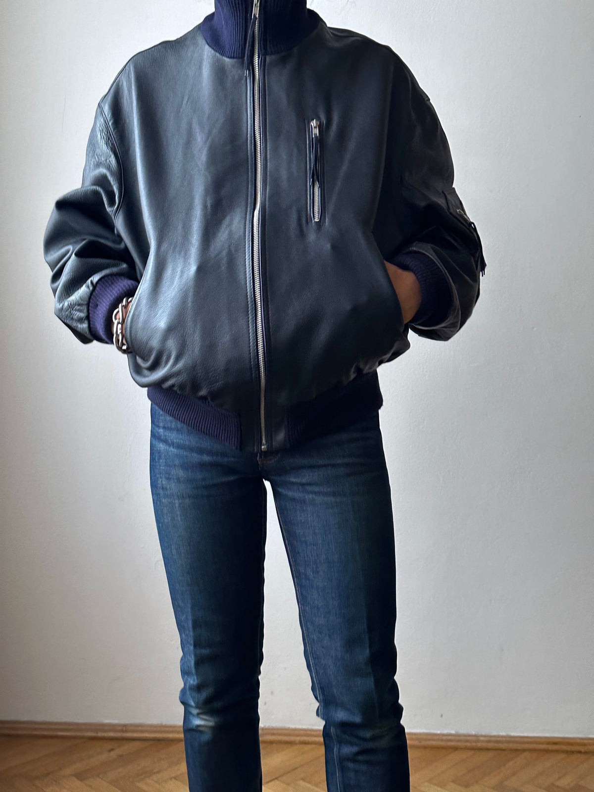 2000s~ German Air Force Leather Flight Jacket