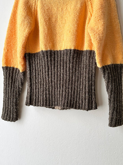 Handknitting zip sweater