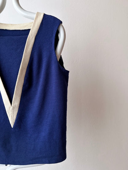 vintage wool acryl knit vest