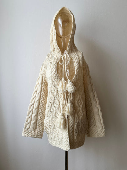 Handmade wool hooded jacket