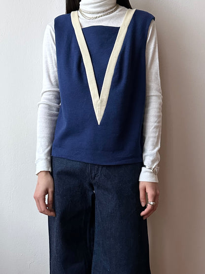 vintage wool acryl knit vest
