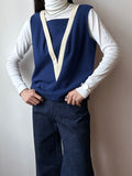 vintage wool acryl knit vest