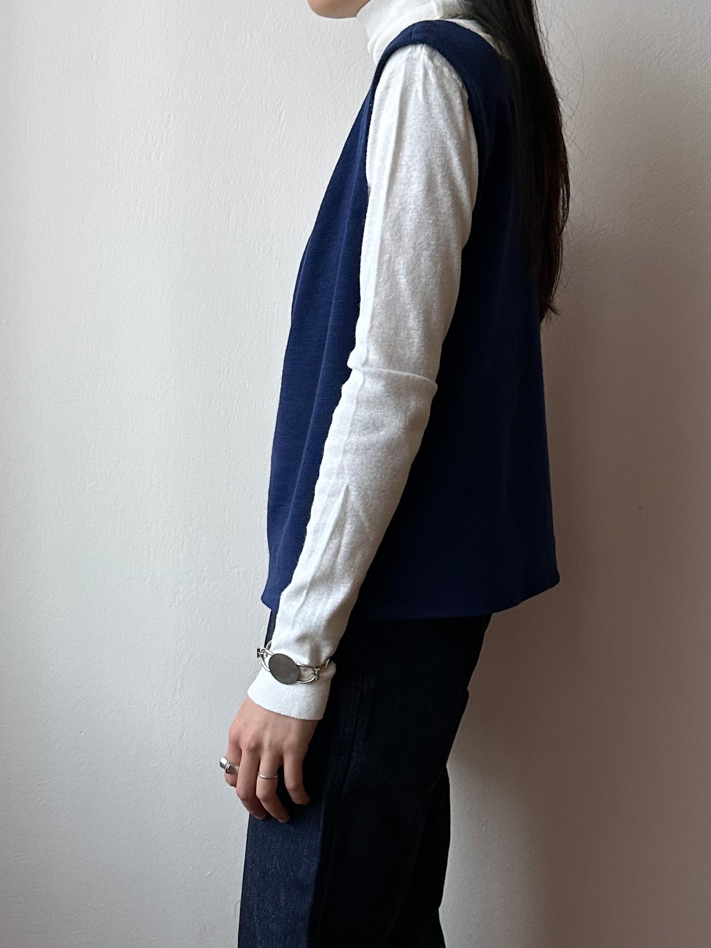 vintage wool acryl knit vest